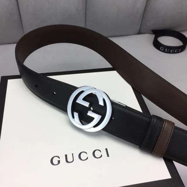 Gucci GG Marmont Black and Brown Leather Belt 9