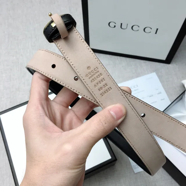 Gucci GG Marmont Noir Or Interlocking G Boucle Ceinture en cuir lisse 7