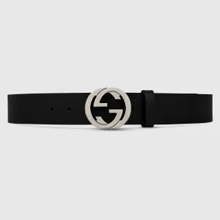 Gucci GG Marmont काला चमड़े का पेटा