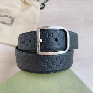 Gucci GG Marmont Black Leather Belt