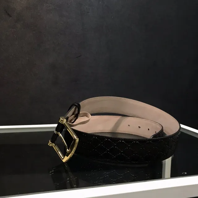 Gucci GG Marmont Cinto de couro preto embossado 5
