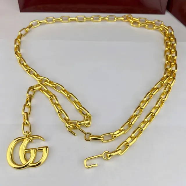 Gucci GG Marmont Chaîne Curb Dorée Pendentif Interlocking Double-G Sac Ceinture de Mode 5