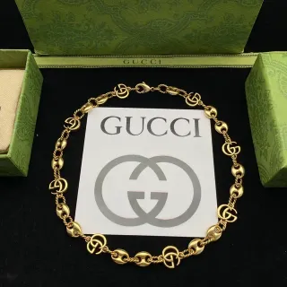 Gucci GG Marmont Collier Or Motif Entrelacé