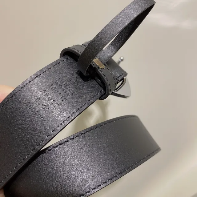 Gucci GG Marmont fivela de coração cinto de couro preto 3