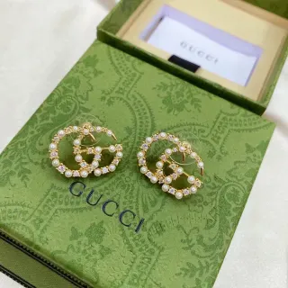 कानের दुल Gucci GG Marmont মুক্তা ও ক্রিস্টাল Interlocking G