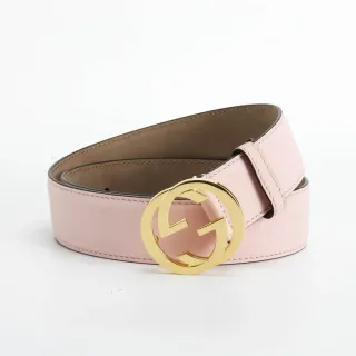 Gucci GG Marmont 粉色皮革腰带