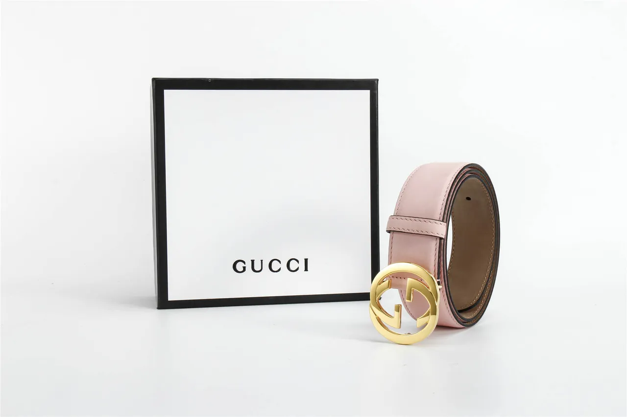 Gucci GG Marmont Cinto de couro rosa 6