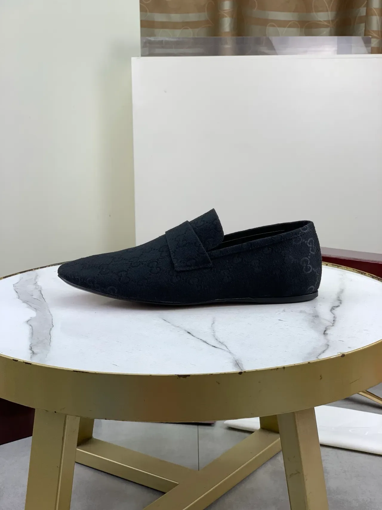 Gucci GG Monogram Jacquard Black Slip-On Loafer 6