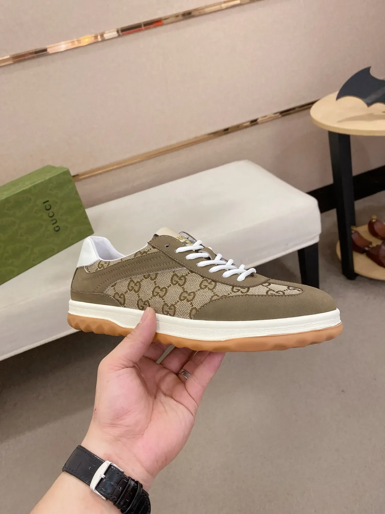Gucci GG Monogram Suede Lifestyle Sneaker 5