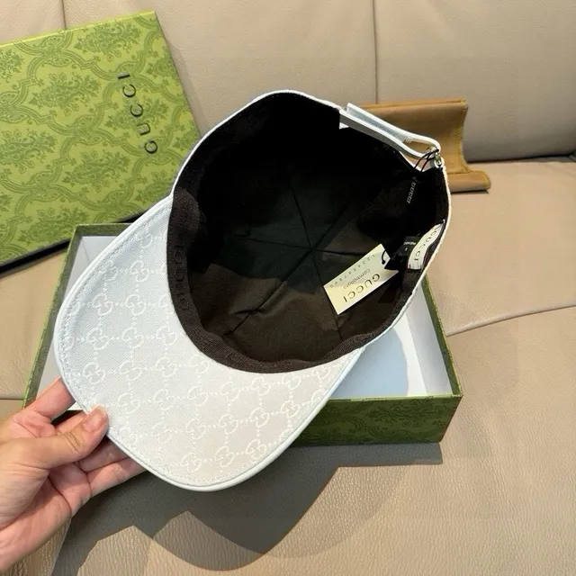 Gucci GG Monogram Web Stripe बेसबॉल कैप 5