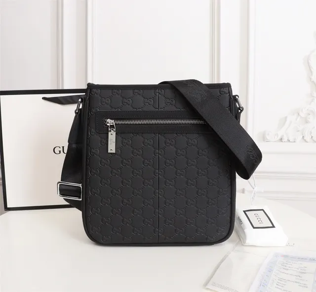 Gucci GG Supreme Messenger কালো সবুজ মোনোগ্রাম এমবসড ক্যানভাস মেসেঞ্জার ব্যাগ 2