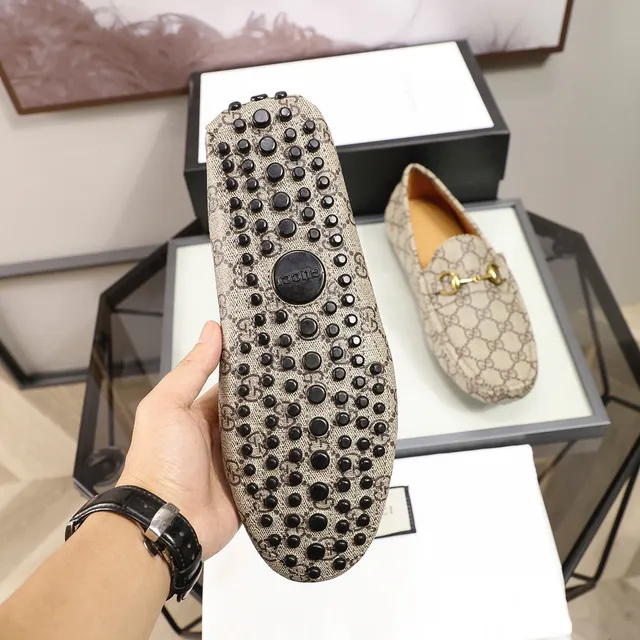 Gucci Horsebit 1955 Beige GG Monogram Loafers 3