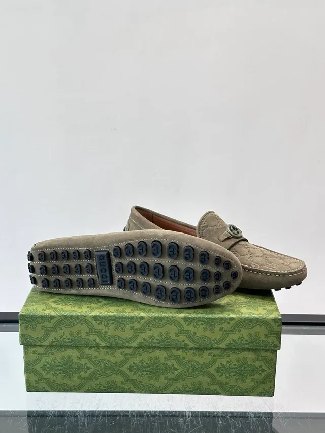 Gucci Horsebit 1955 بيج أخضر ديم مونوغرام لوفر 2