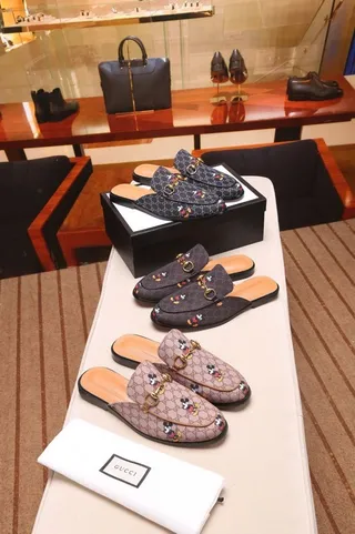 Gucci Horsebit 1955 Black GG Monogram Floral Embroidery Loafers 2