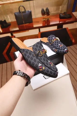 Gucci Horsebit 1955 Black GG Monogram Floral Embroidery Loafers 4