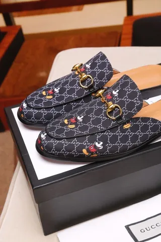 Gucci Horsebit 1955 Black GG Monogram Floral Embroidery Loafers 5