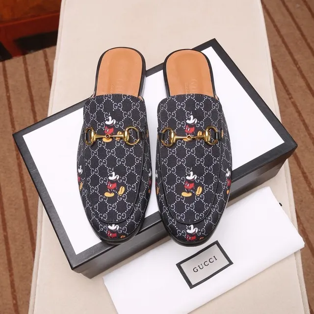Gucci Horsebit 1955 Black GG Monogram Floral Embroidery Loafers 7