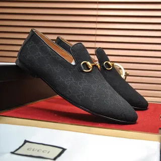 Gucci Horsebit 1955 أسود GG Monogram Loafers