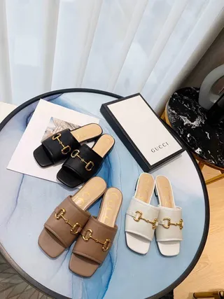 Gucci Horsebit 1955 黑色皮革 Horsebit 扣 拖鞋 5