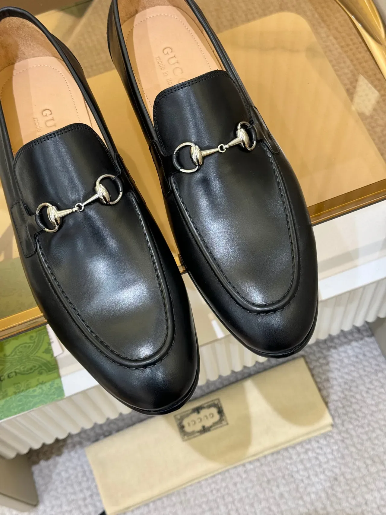 Gucci Horsebit 1955 Mocasín Negro de Cuero Horsebit 4