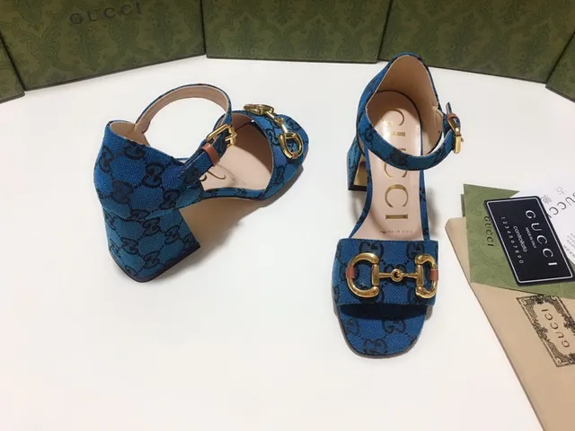 Gucci Horsebit 1955 Blue GG Supreme قماش بومبس 6