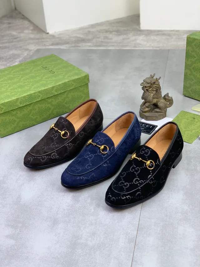 Gucci Horsebit 1955 Brown GG Monogram Suede Loafers 2