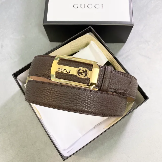 Gucci Horsebit 1955 Brown Pebbled Leather Belt 2