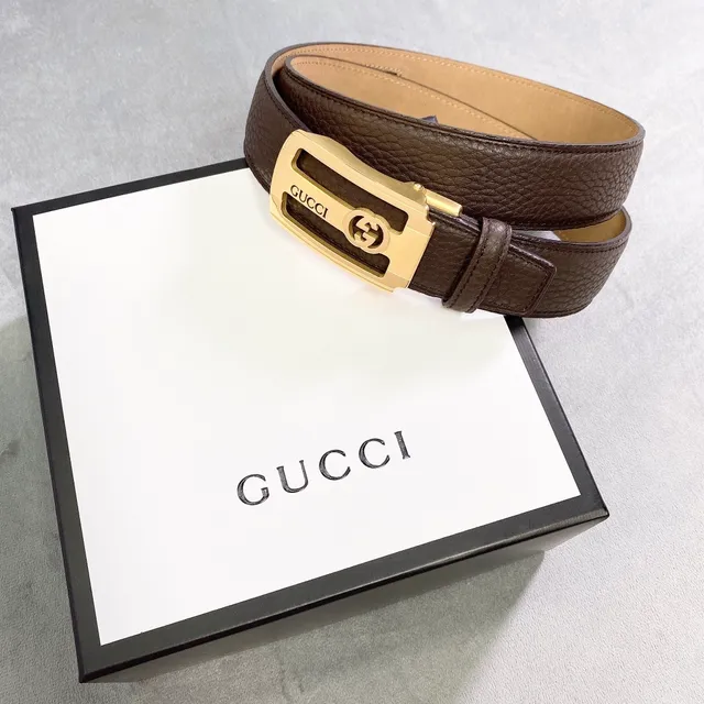 Gucci Horsebit 1955 Brown Pebbled Leather Belt 6