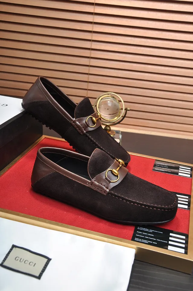 Gucci Horsebit 1955 বাদামি সuede লোফার 5