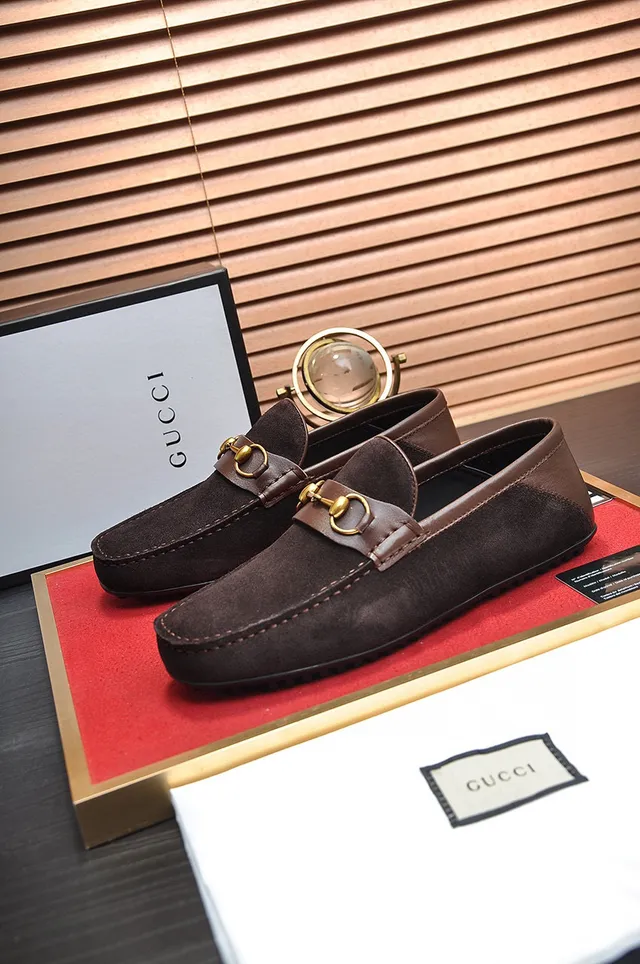 Gucci Horsebit 1955 বাদামি সuede লোফার 7