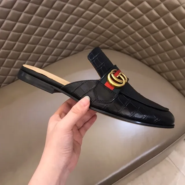 Gucci Horsebit 1955 Croc-Embossed Mocassim Noir 7