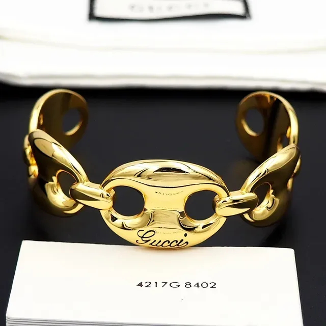 Gucci Horsebit 1955 Bracelet Manchette Maillons Ovales Or 2
