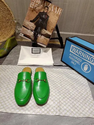 Gucci Horsebit 1955 Green Leather Horsebit Loafers 3