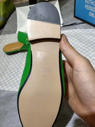 Gucci Horsebit 1955 Green Leather Horsebit Loafers 5
