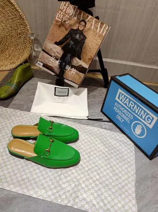 Gucci Horsebit 1955 Green Leather Horsebit Loafers 6