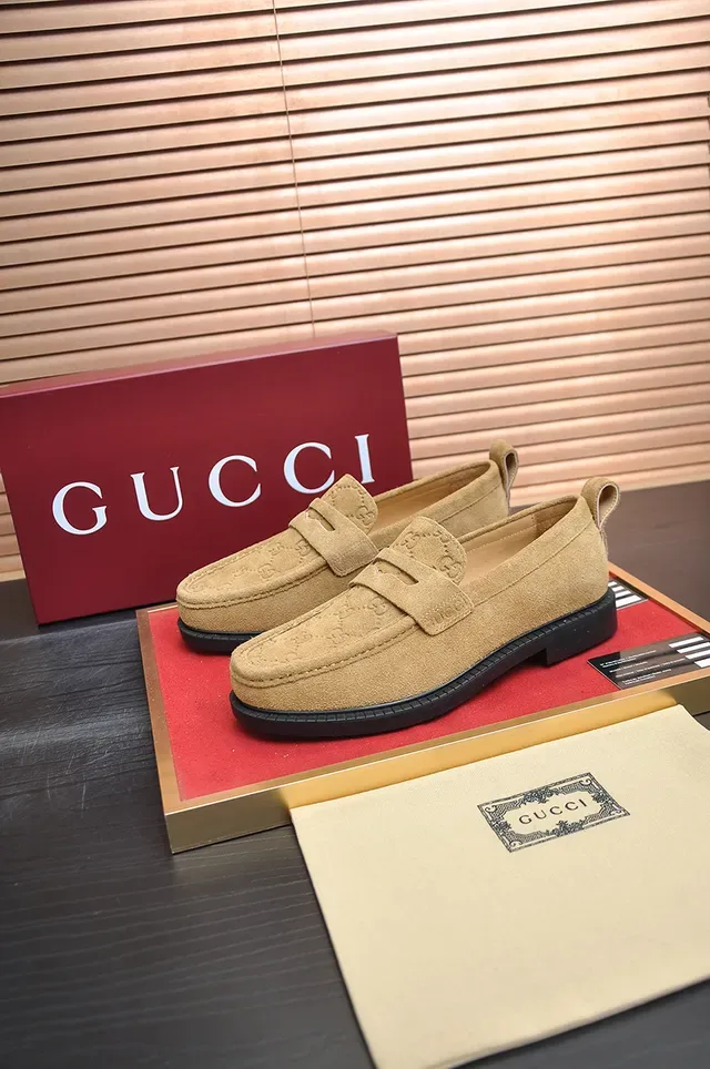 Gucci Horsebit 1955 Tan Suede Loafers 4