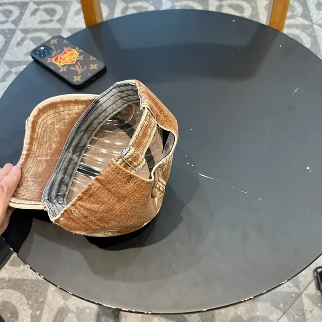 Gucci Interlocking G Logo distressed ভেলভেট বেসবল ক্যাপ 8