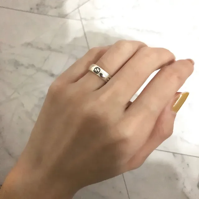 Gucci Interlocking G Motif Silver-Toned Rings 4