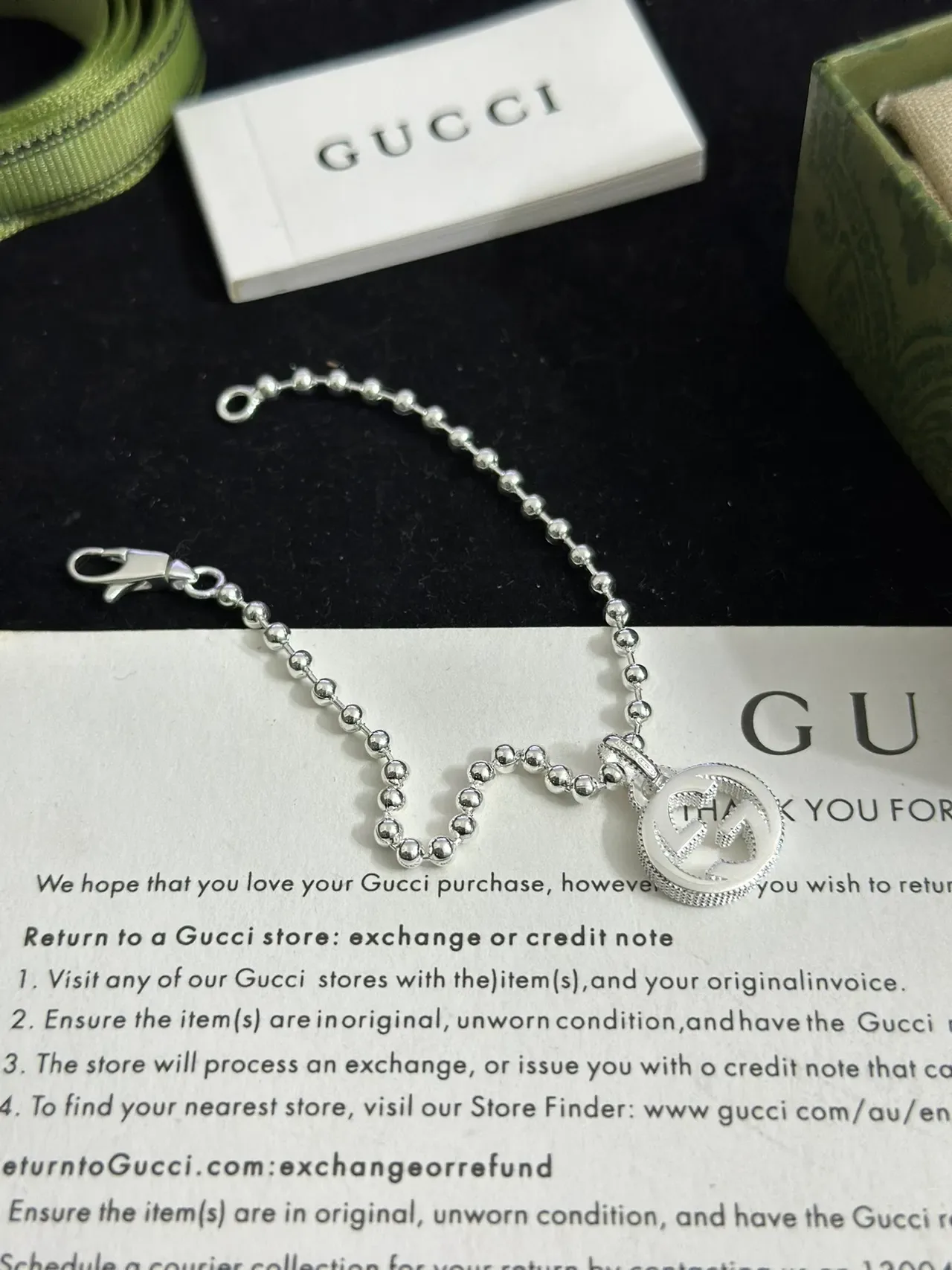Gucci Interlocking G Pendente Corrente Bola Colar 2