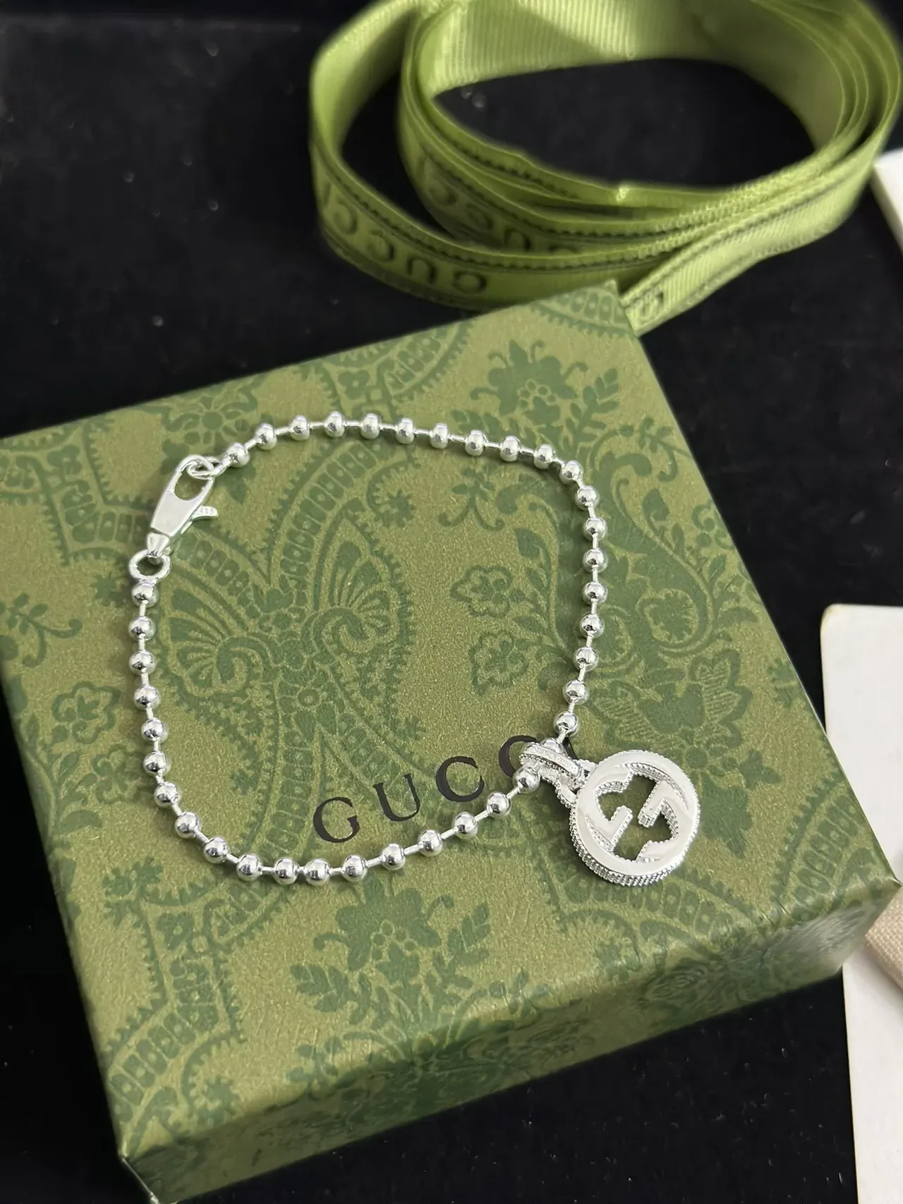Gucci Interlocking G Pendente Corrente Bola Colar 6