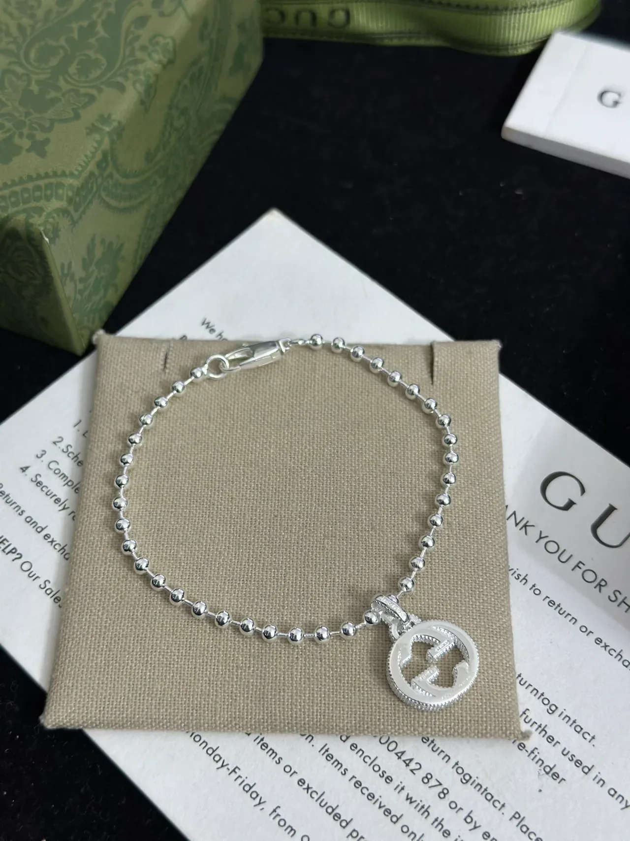 Gucci Interlocking G Pendente Corrente Bola Colar 8