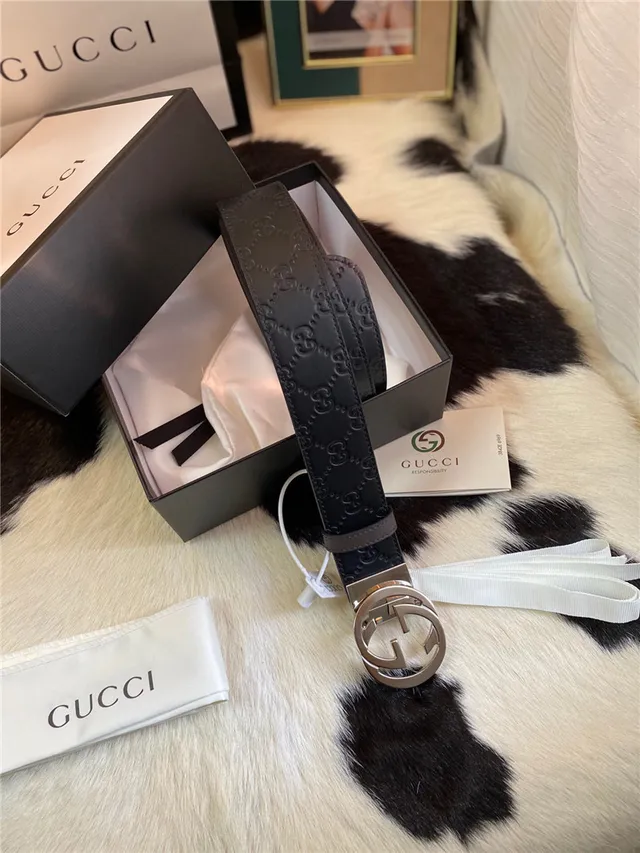 Gucci Ophidia Embossed GG Monogram Leather Belt 5