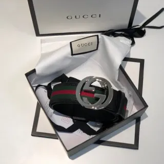 Gucci Ophidia Web Stripe Interlocking G cinto de couro