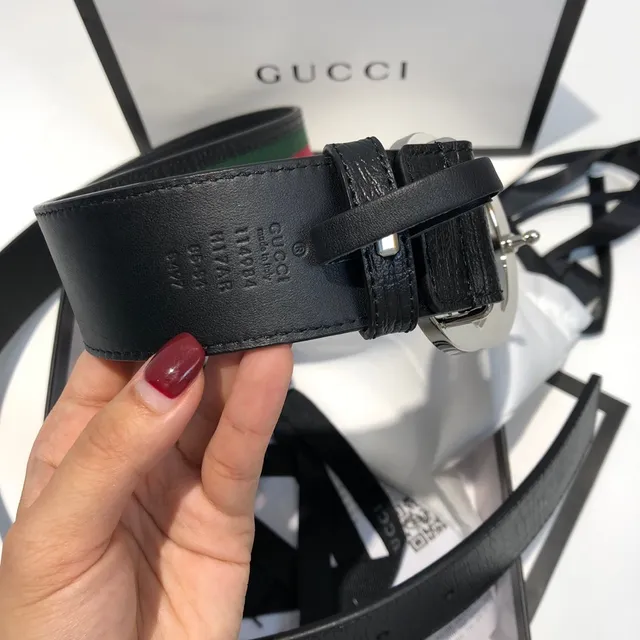 Gucci Ophidia Web Stripe Interlocking G Leather Belt 2