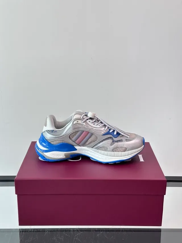 Gucci Rhyton Argent Gris Bleu Chunky Sneakers 3