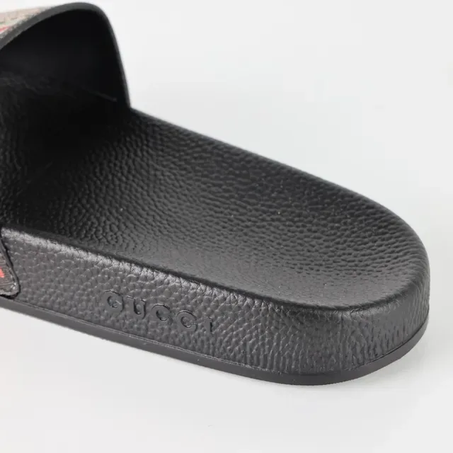 Gucci Screener Floral Print Canvas Slide Slippers 4