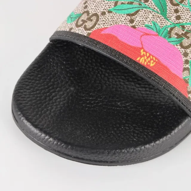 Gucci Screener Floral Print Canvas Slide Slippers 5
