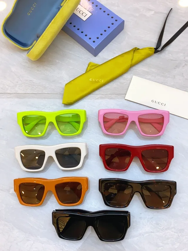 Gucci Screener Oversized Óculos de Sol Rosa Acetato Logo Dourado 3