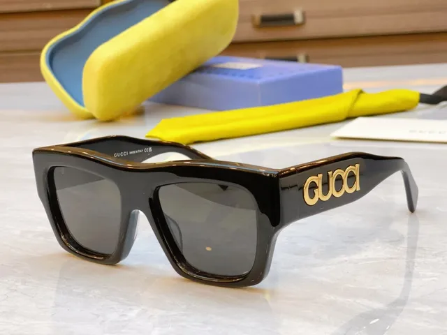 Gucci Screener Oversized Óculos de Sol Rosa Acetato Logo Dourado 4