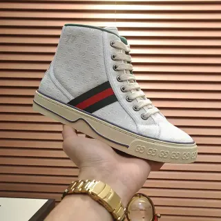 Gucci Tennis 1977 Monogram Toile Hautes Style de Vie Sneakers